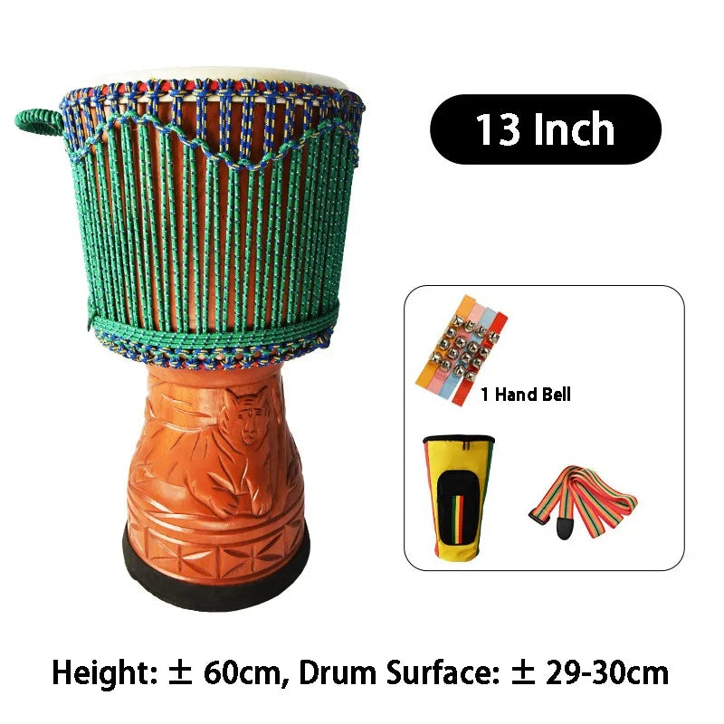 Professional Handmade Sheepskin Wooden African Djembe Drum