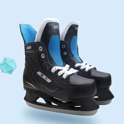 Adjustable Ice Hockey Skates for Adults – Insulated Winter Ice Skates with Stainless Steel Blades for Beginners