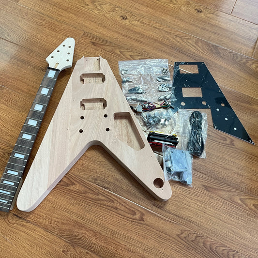 Dimebag Stealth Style DIY Electric Guitar Kit Mahogany Body Rosewood Fret free shipping