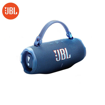 Blue JBL speaker with JBL logo on a white background