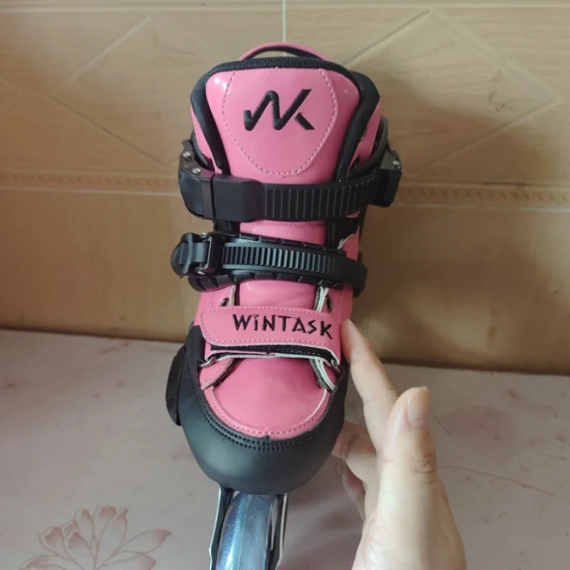 WINTASK Kids Carbon Fiber Inline Skates – Junior FSK Roller Blades for Boys & Girls Freestyle & Slalom Skating