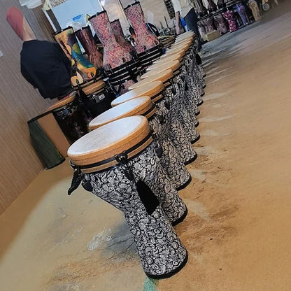 12" Djembe African Drum - Colorful Art Patterns