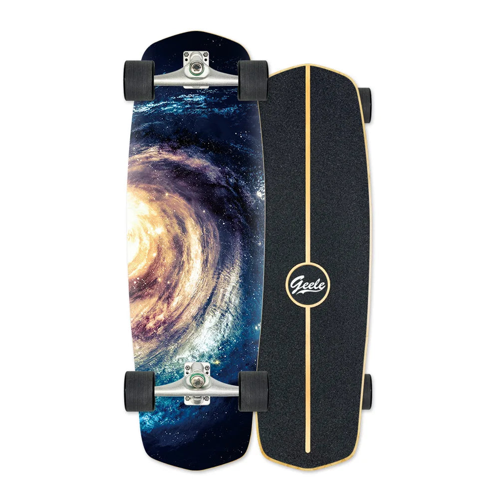 CX4 Land Surfboard Surfskate, Pedal-Free Surf Training Skateboard for Beginners