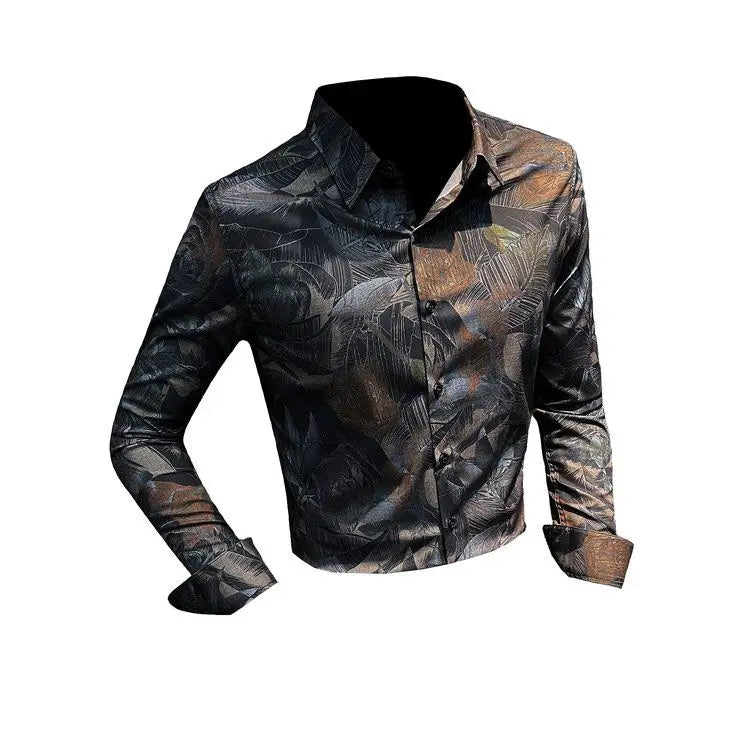 Floral Shirt Man Long-sleeved Spring and Autumn Summer Thin Fashion Floral Men Casual Cardigan