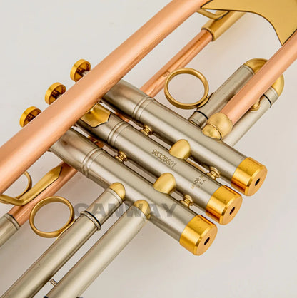 CANWAY Bach 190S-37 Bb Trumpet Phosphorous Copper Brass Plated Professional Brass Instruments With Case
