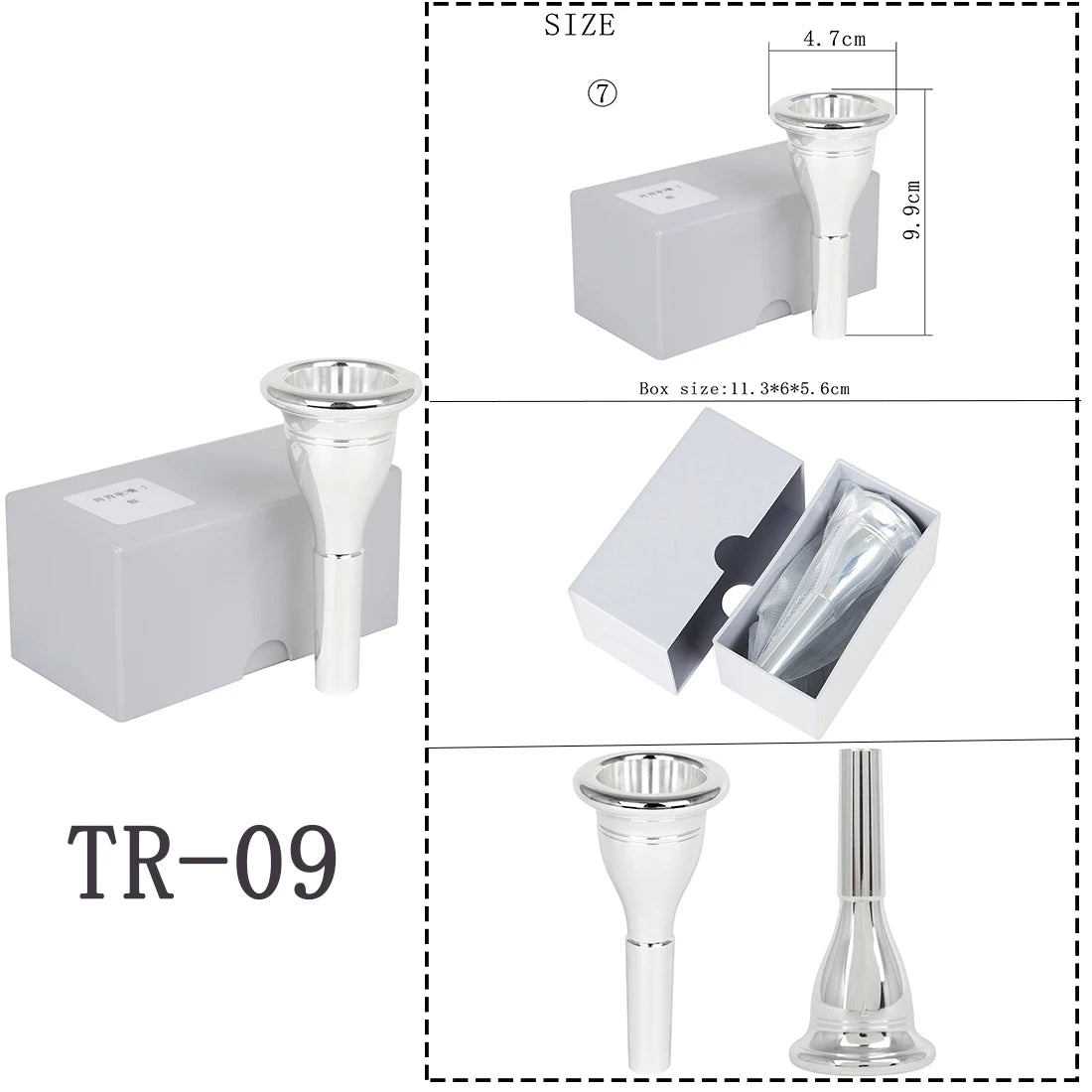SLADE Brass Instrument Trumpet Mouthpiece Multiple Choice Options Available for Trumpet/Youth Trumpet/Horn/Cornet/Trombone