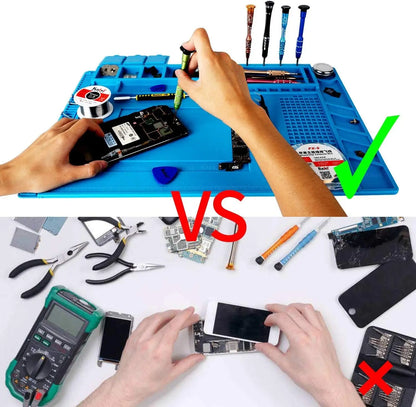 Silicone Soldering Station Heat Resistance Work Mat | Ideal for Electronics/Phone/Laptop/Watch Repair