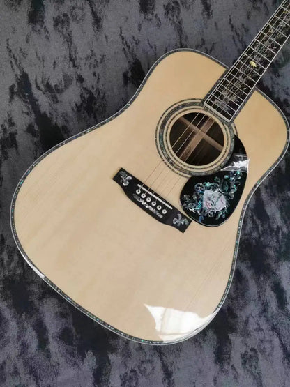 41" D100 Solid Wood with Abalone Inlay, glossy Acoustic Guitar
