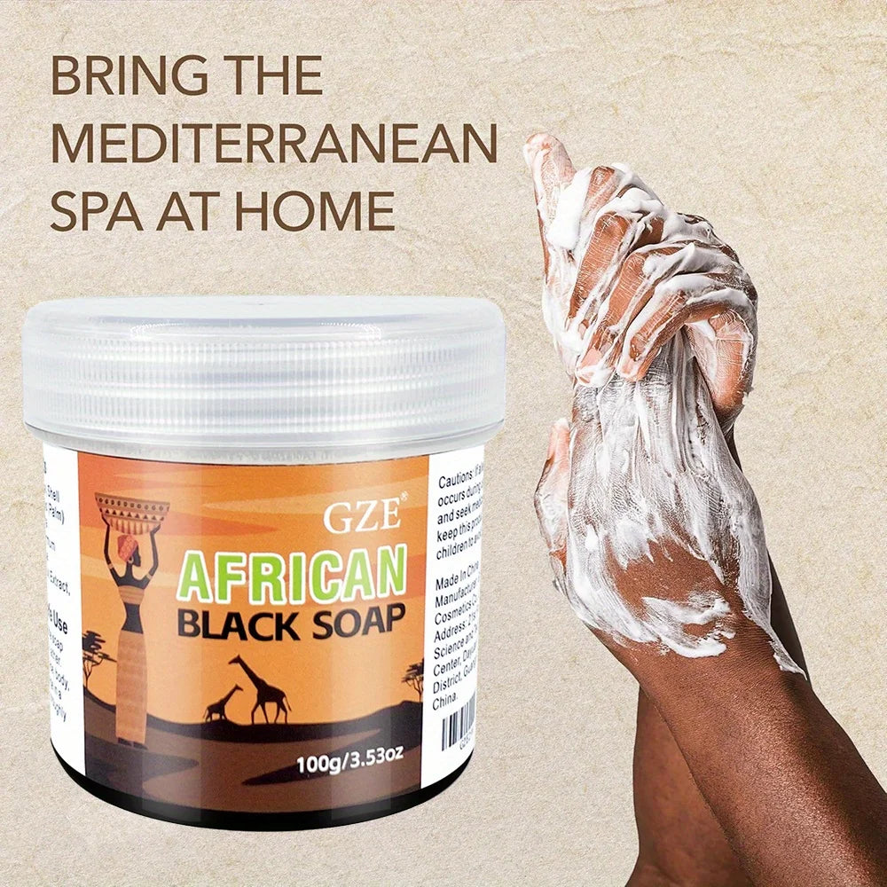 GZE 3-in-1 Face African Black Soap - Natural Ingredients