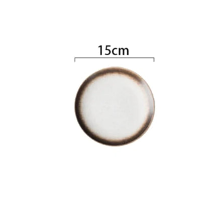 Creative Retro Japanese Ceramic Plate Disc