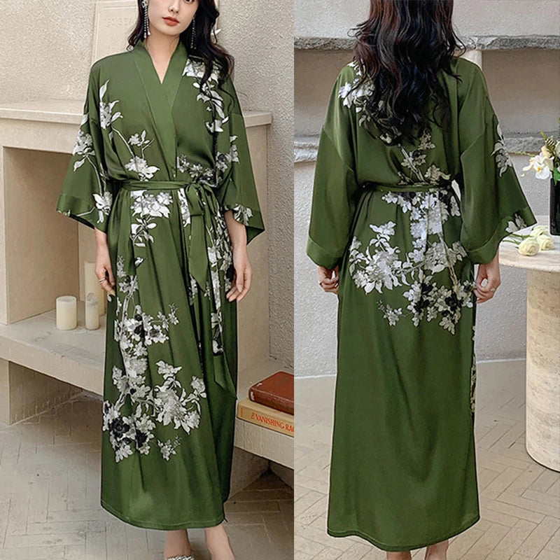 Women's Long Bathrobe Kimono
