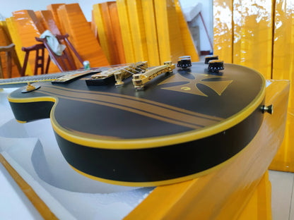 Matte Black Iron Cross Relic  Electric Guitar