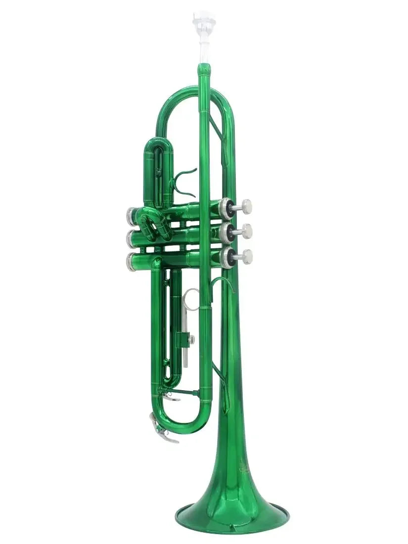 SLADE Trumpet Bb B Flat Trumpet Brass Multicolor Classic Material Monel Piston Professional Wind Instrument With Accessories