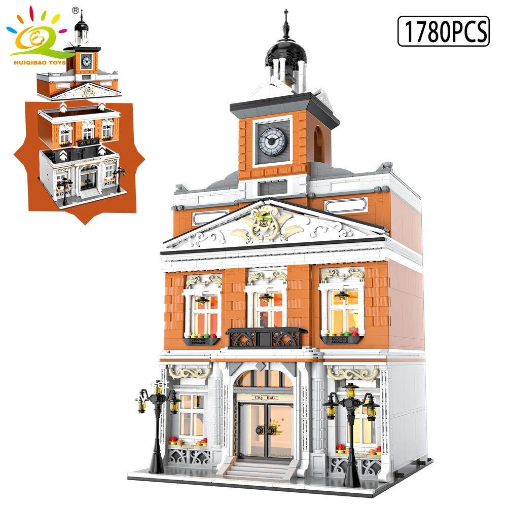 Micro Building Blocks | Architecture Style Street View City Corner Coffee Shop