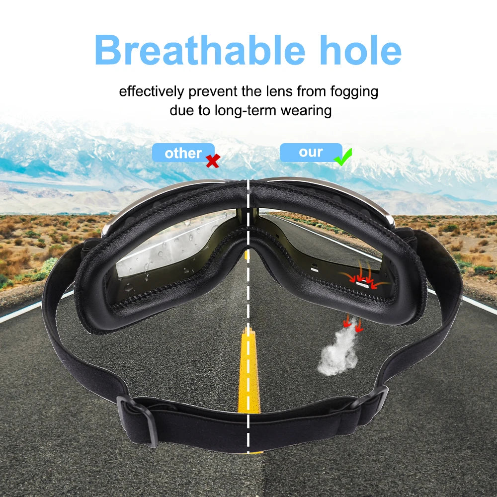 Retro Motorcycle Helmet Goggles