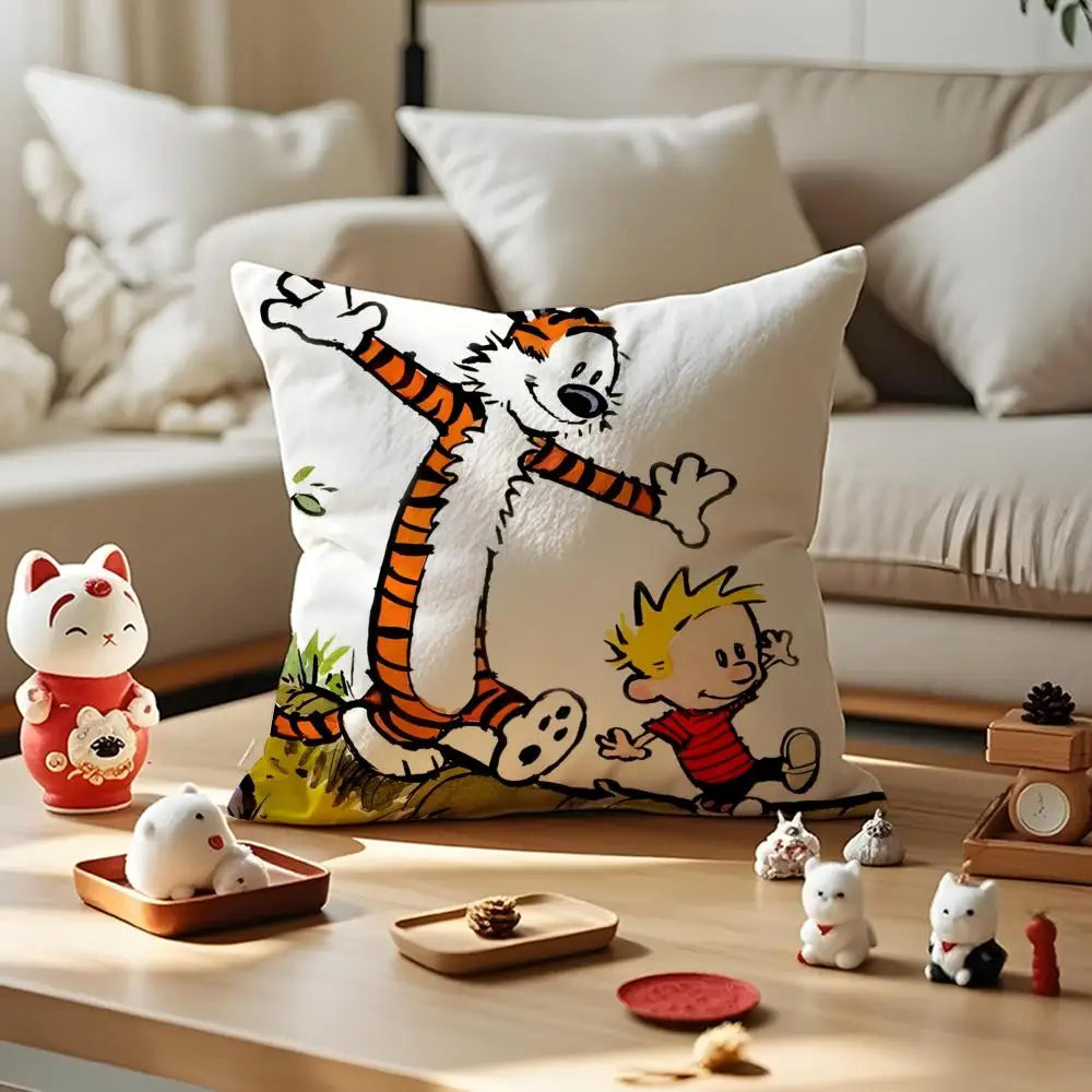 Comic Calvin and Hobbes Cushion Cover