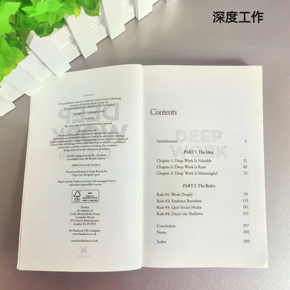 Cal Newport Deep Work Rules - Focus Success Guide for Leaders, 2025 Hardcover Motivation Book