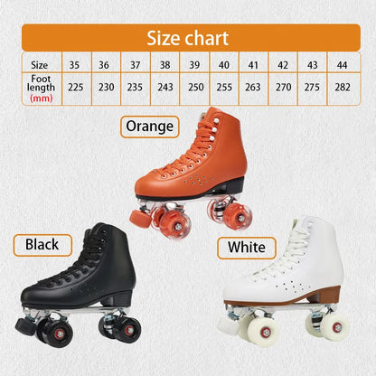 Professional Quad Roller Skates - Aluminum Alloy Frame PU Wheels