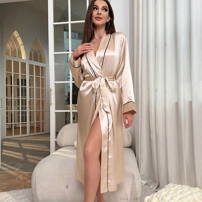Women's Silk Satin Kimono Nightgown