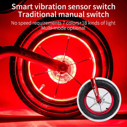 LED Bicycle Wheel Light with Multifarious Lighting Modes for Night Riding Safety