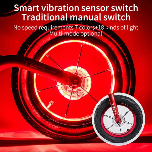 LED Bicycle Wheel Light with Multifarious Lighting Modes for Night Riding Safety