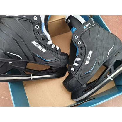 Adjustable Ice Hockey Skates for Adults – Insulated Winter Ice Skates with Stainless Steel Blades for Beginners