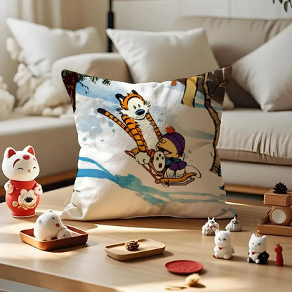 Comic Calvin and Hobbes Cushion Cover
