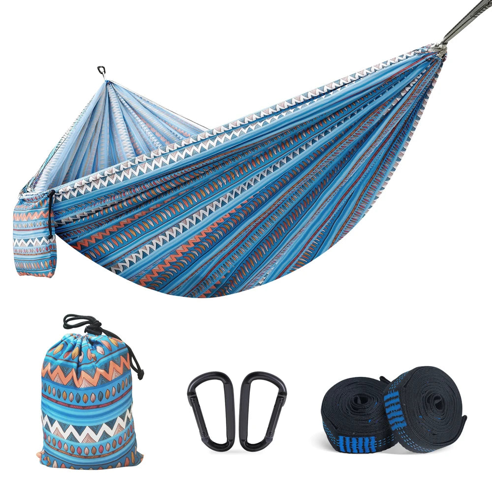Portable Quick Open Parachute Double Camping Hammock