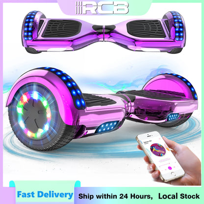 RCB 6.5" Two Wheel Hoverboard with Bluetooth Speaker And LED Light