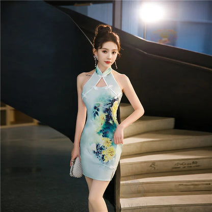 Women's  Chinese Vintage  National Cheongsam Dress