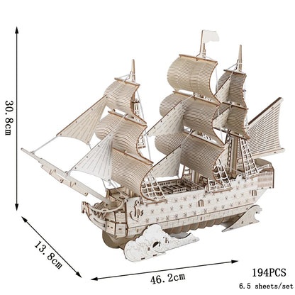 DIY 3D  HMS Victory Sailing Ship Model  Wooden Puzzles