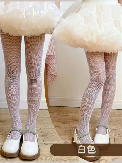Girls's Sparkling Rhinestone Fishnet Pantyhose Tights