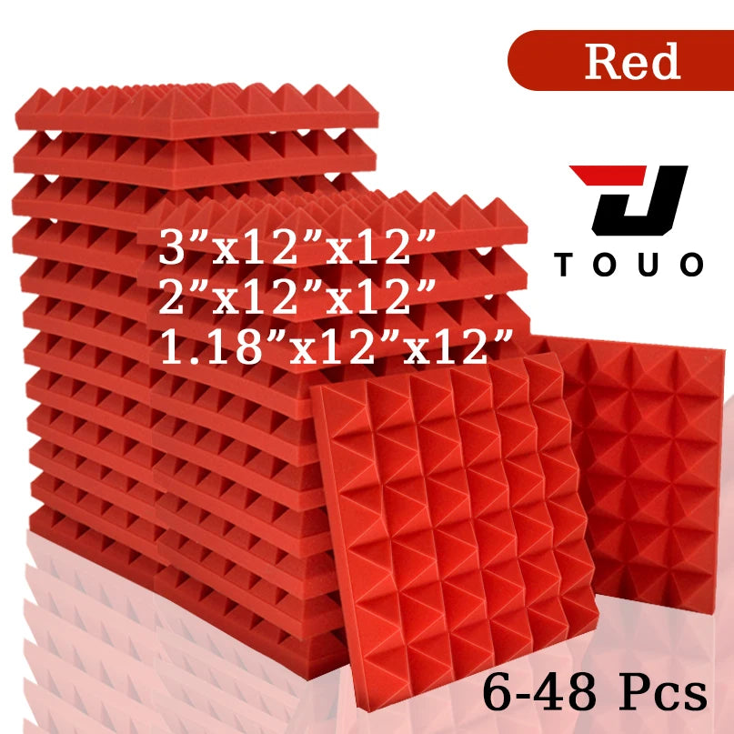 TOUO Acoustic Sound Proof Wall Panels Foam - 6-48 Pcs