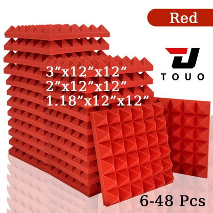 TOUO Acoustic Sound Proof Wall Panels Foam - 6-48 Pcs