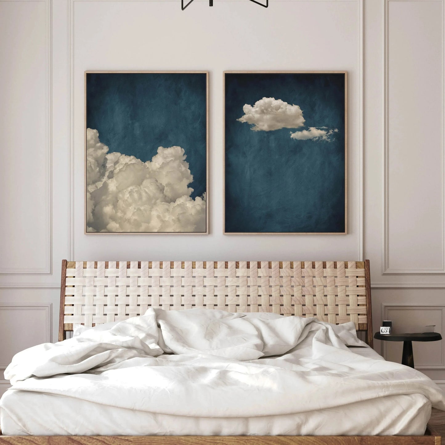 Minimalist Blue Cloud Canvas Poster Wall Art