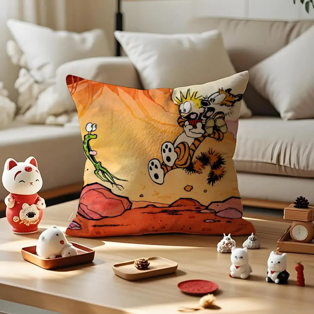 Comic Calvin and Hobbes Cushion Cover