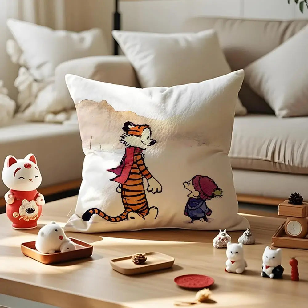 Comic Calvin and Hobbes Cushion Cover