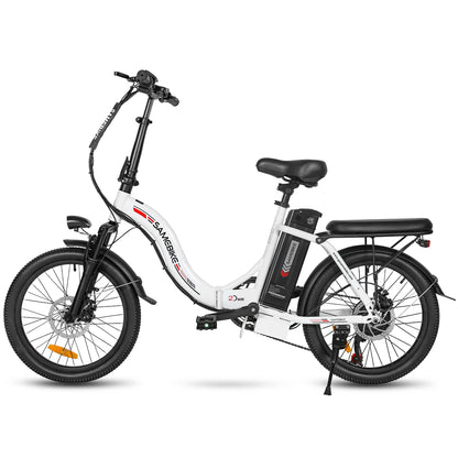 Samebike CY20 Folding City E Bike with 36V 12Ah Removable Battery