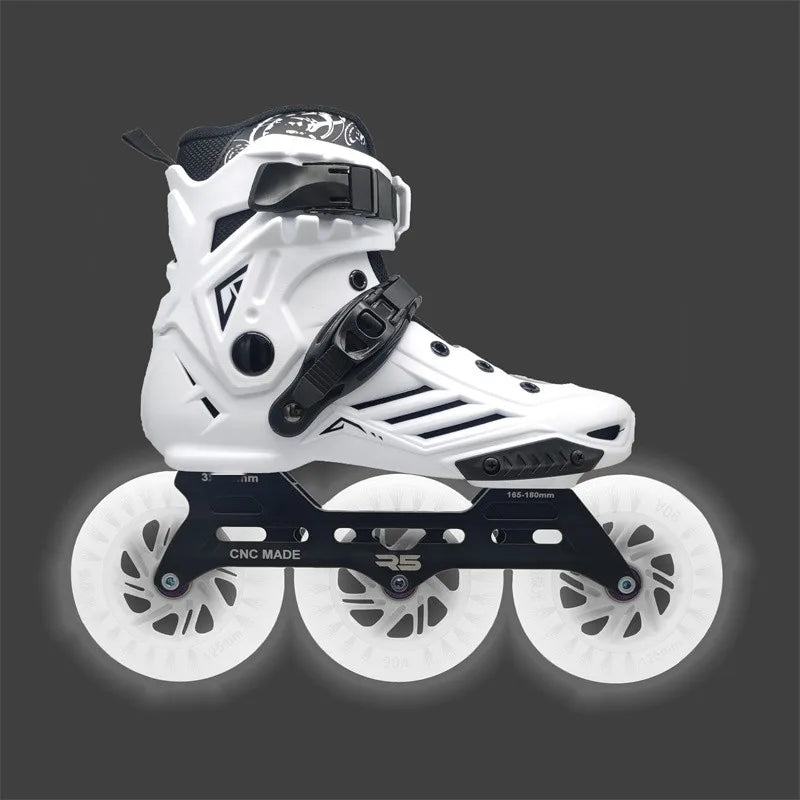 Premium Adult 3 Wheel Inline Skates – R5 110mm Speed Roller Blades for Street, Road & Outdoor Skating