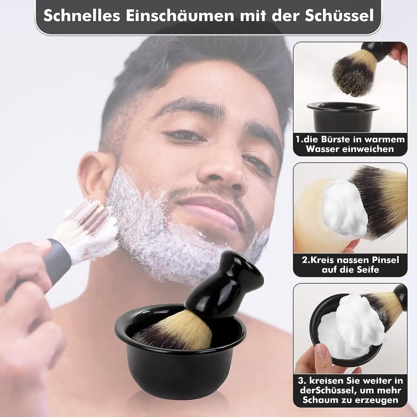 3-in-1 Shaving Shaving Brush Set