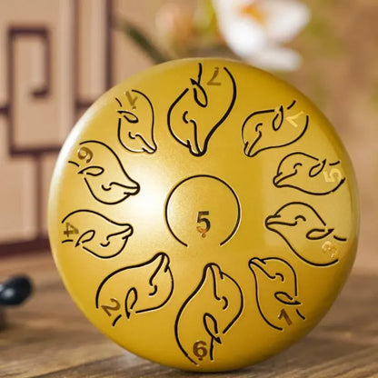 Steel Tongue Drum 6 Inch 11 Tone Handpan Ethereal Drum Portable Mini Music Drums Children Musical Instruments Yoga Meditation