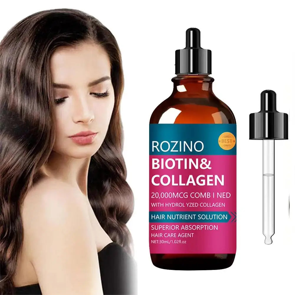 1/2/3PCS Biotin & Collagen Oil for Hair Growth Nourish Scalp Treatment & Hair Strengthening Deep Conditioner Hair Care for Adult