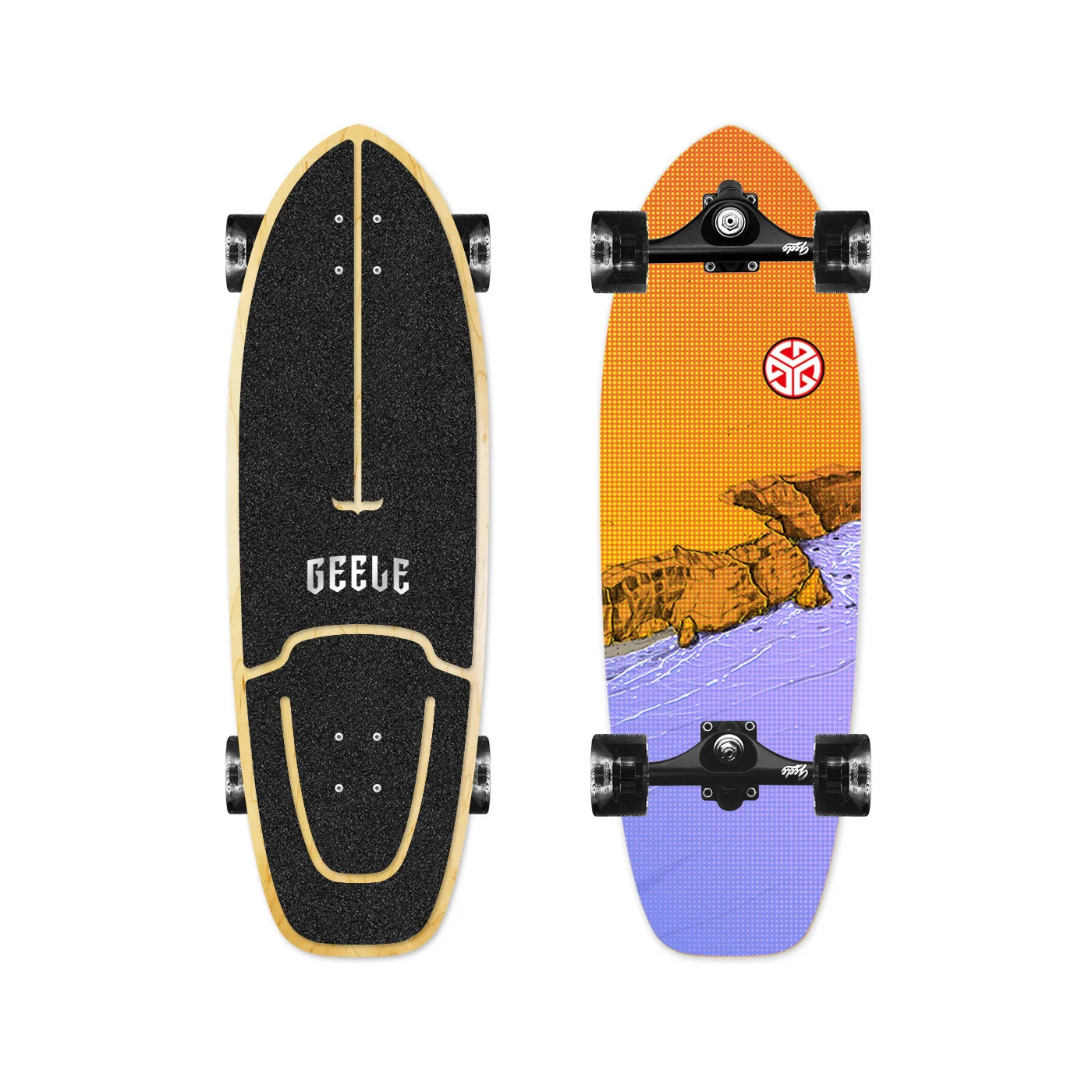 CX4 Land Surfboard Surfskate, No-Push Cruiser Skateboard for Adults & Beginners