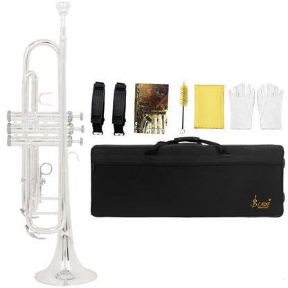 SLADE Bb Trumpet Brass body Gold-Plated B Flat Trumpet  Performance Beginners Brass Musical Instrument With Accessories & Parts