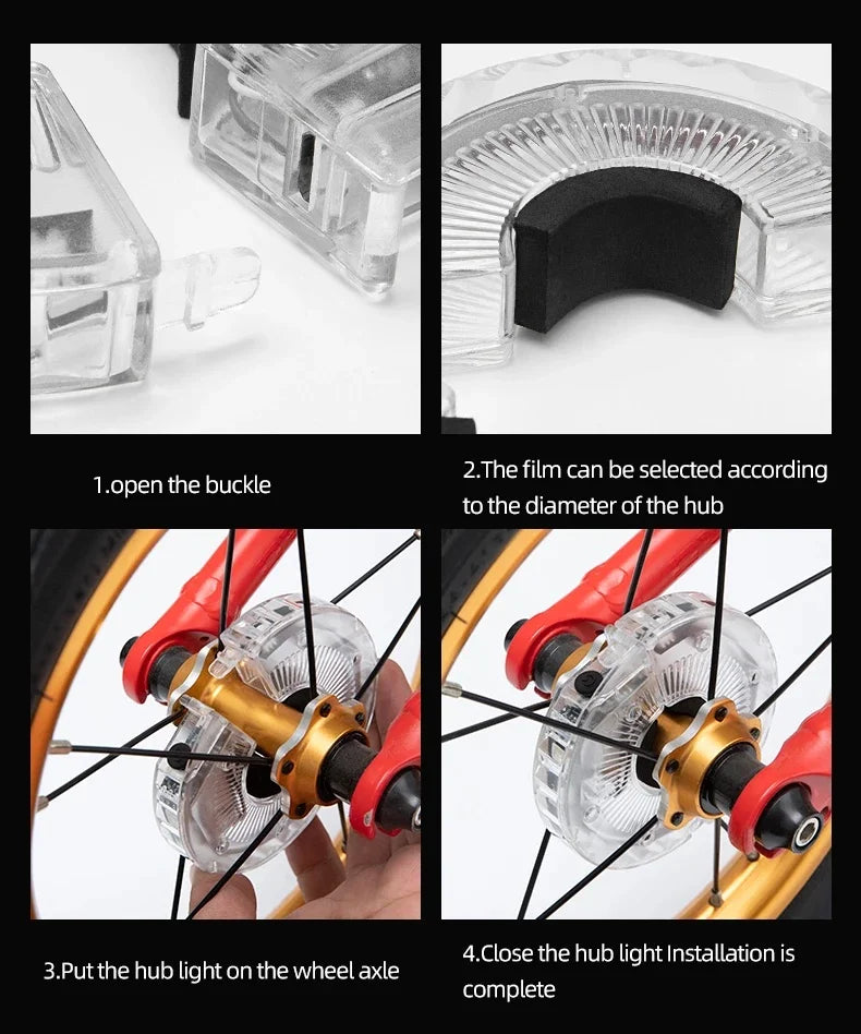 LED Bicycle Wheel Light with Multifarious Lighting Modes for Night Riding Safety
