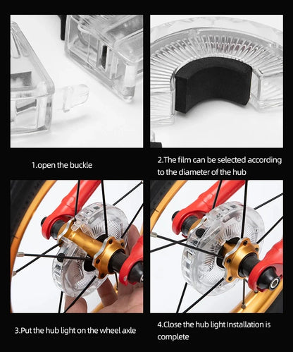 LED Bicycle Wheel Light with Multifarious Lighting Modes for Night Riding Safety