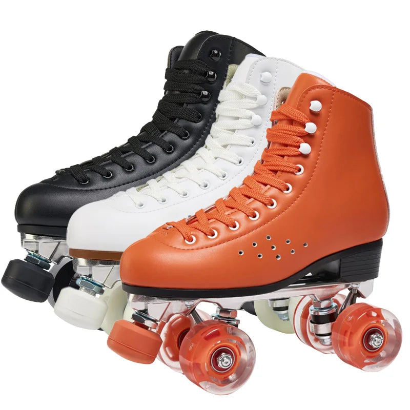 Professional Quad Roller Skates - Aluminum Alloy Frame PU Wheels
