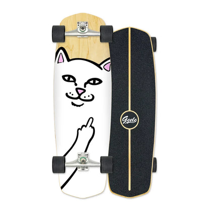 CX4 Land Surfboard Surfskate, Pedal-Free Surf Training Skateboard for Beginners