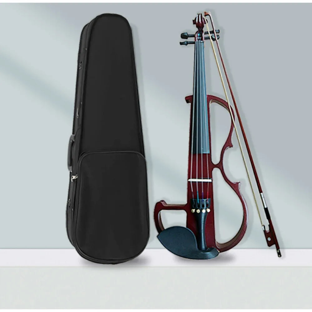 4/4 Wooden Electronic Violin Beginners Practice Electric Violin Children Professional Performance Electric Instrument
