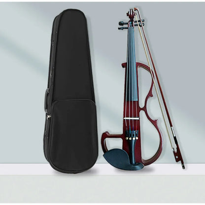 4/4 Wooden Electronic Violin Beginners Practice Electric Violin Children Professional Performance Electric Instrument